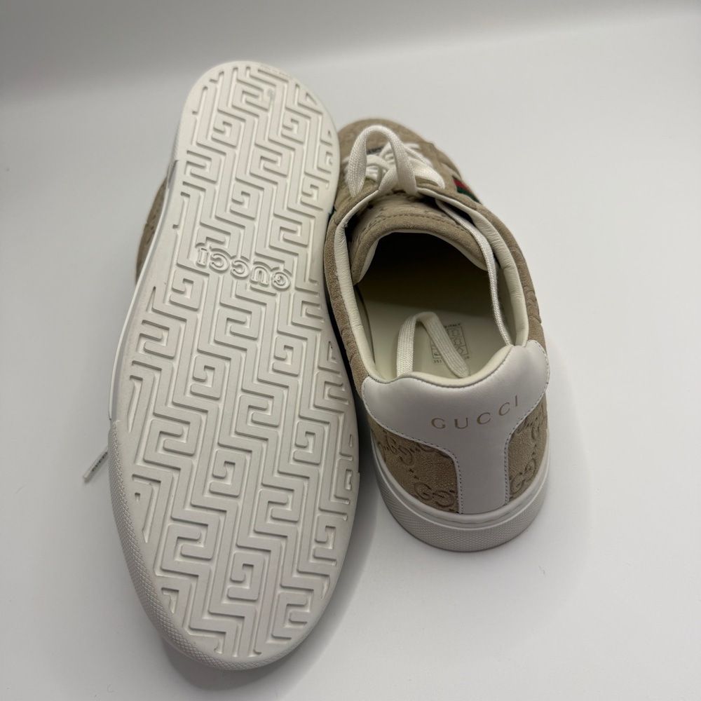 NWT Gucci Beige Ace Sneakers with Red and Green Accents size 39 fit 8.5-9US - Picture 8 of 9